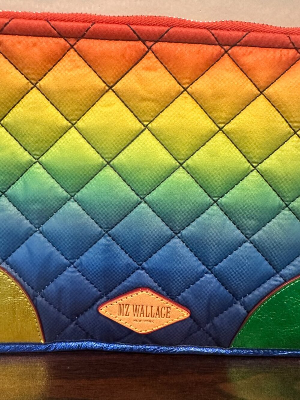 MZ WALLACE AVERY W/ CORNERS POUCH – LIMITED EDITION RAINBOW PRINT | XS | NWT - Picture 5 of 10